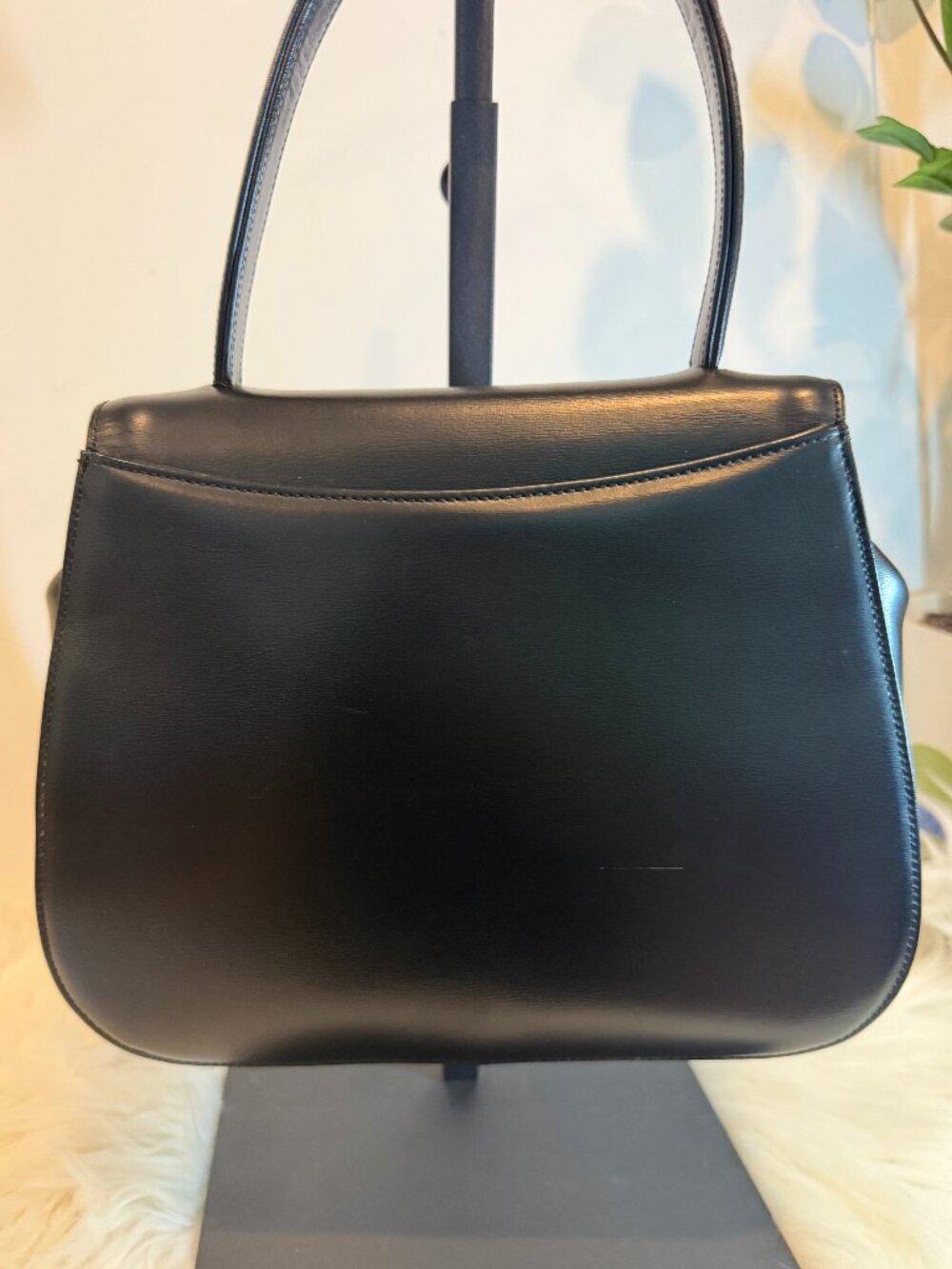 Vintage Givenchy Black Box Leather Top Handle - Picture 2 of 13